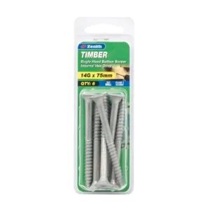 Zenith Galvanised Bugle Head Batten Timber Screw 14G x 75mm 6 Pack