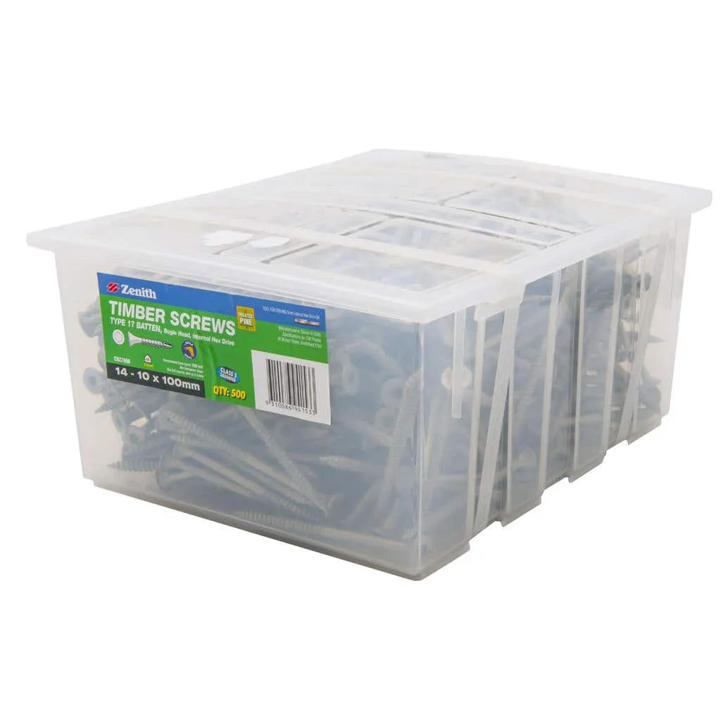 Zenith Bugle Batten Screw Type 17 14 - 10 x 100mm 500PK