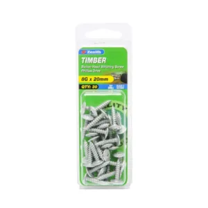 Zenith Timber Screws Button Galv 8G x 20mm 30 Pack