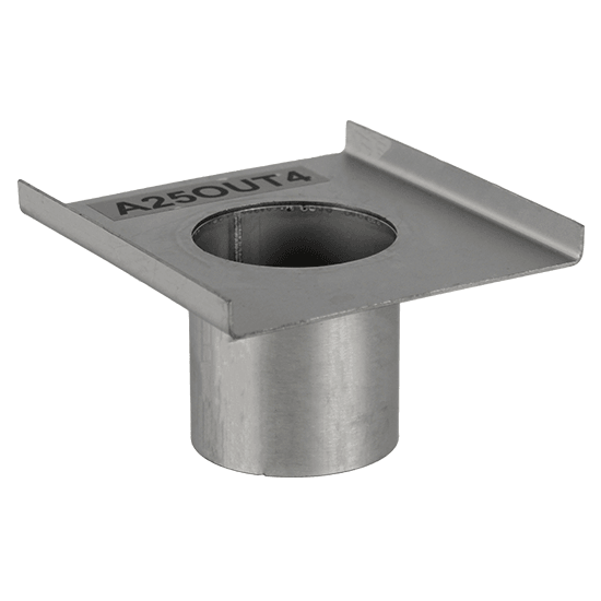 Aluminium Outlet for Drains - 85mm wide x 25mm deep (50mm Outlet)