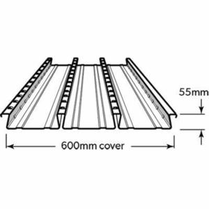 Bondek Galvanised Steel Decking & Formwork - 1mm x 590mm x 6000mm