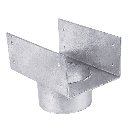 Box Drain Outlets - Galvanised Steel - 125mm wide x 80mm deep
