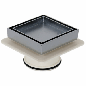 Bermuda Chrome Tile Insert Floor Waste 100mm - 100mm