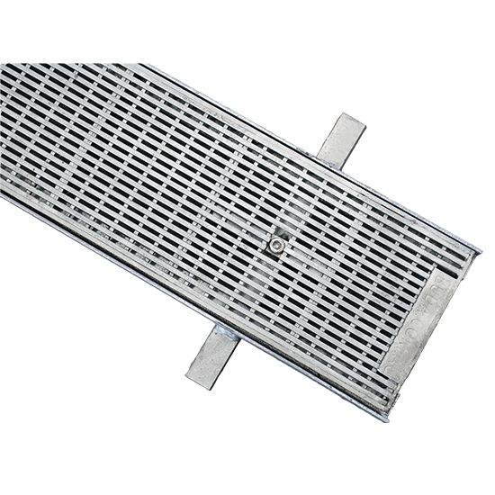 Budaguard™ - Heelguard Galvanised Trench Grate & Frame - 300mm wide / 2000mm