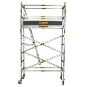 3.0m – 3.4m (Platform Height) Mobile Wide Scaffold (With Stabilizers, Ladders and Kick Boards) - 2 x 1.3 x 3