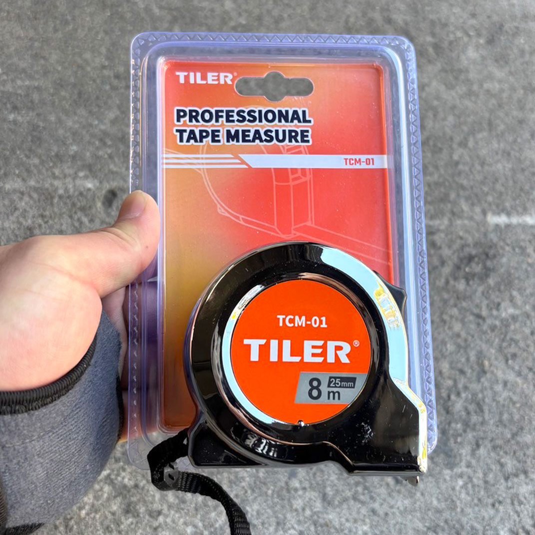 KC – Tiler Tape Measure 8m Silver – 6/crt – TMP-8121-2