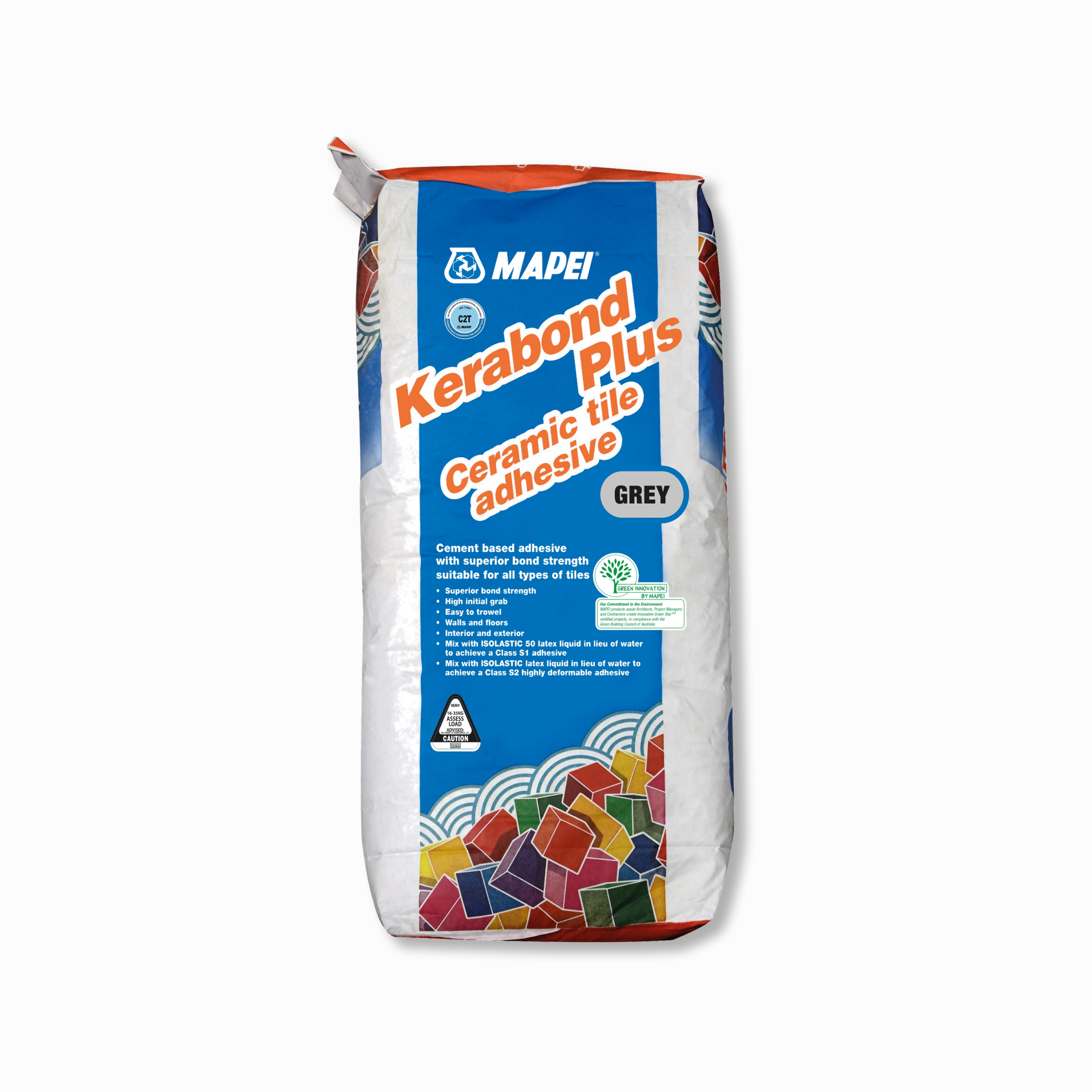 Mapei Kerabond Plus Tile Adhesive White & Grey 20kg - Color: Grey