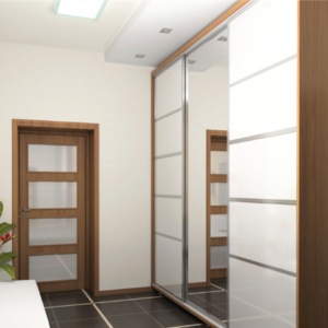 Door Track Set Robemaker Sliding 50kg Gloss White 2 x 820 Doors 1620mm