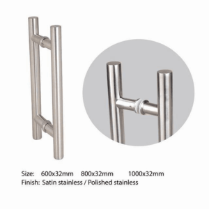 Stainless Steel Door Pulls & Handles - Round / 1000mm long