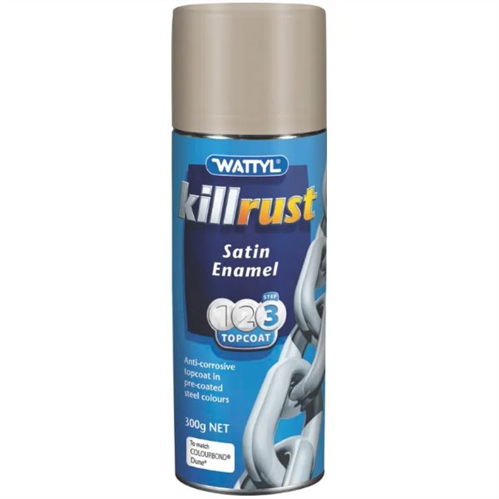 Wattyl Killrust Enamel Spray Satin Riversand 300g
