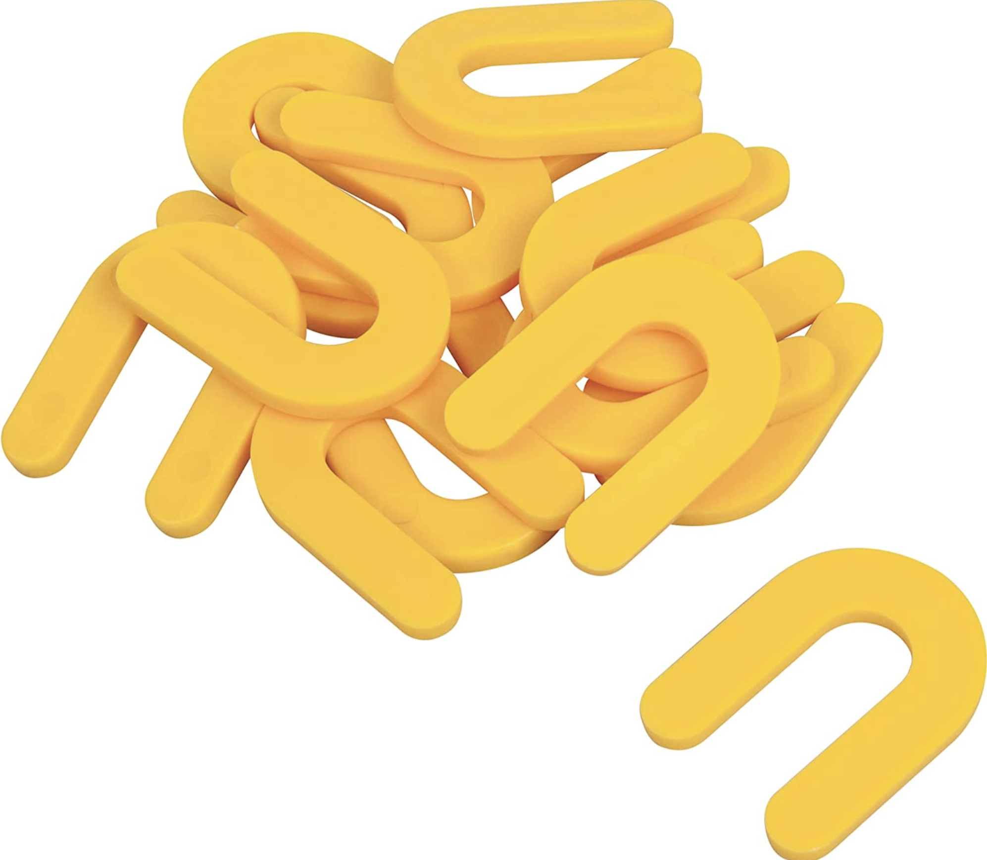 KC – U Spacer (Packer – Horseshoe Shim) 100pcs – 4 Sizes - Size: 4.78mm - YELLOW