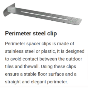 Tile Pedestal 304 S/S Perimeter Spacer – Steel Clip